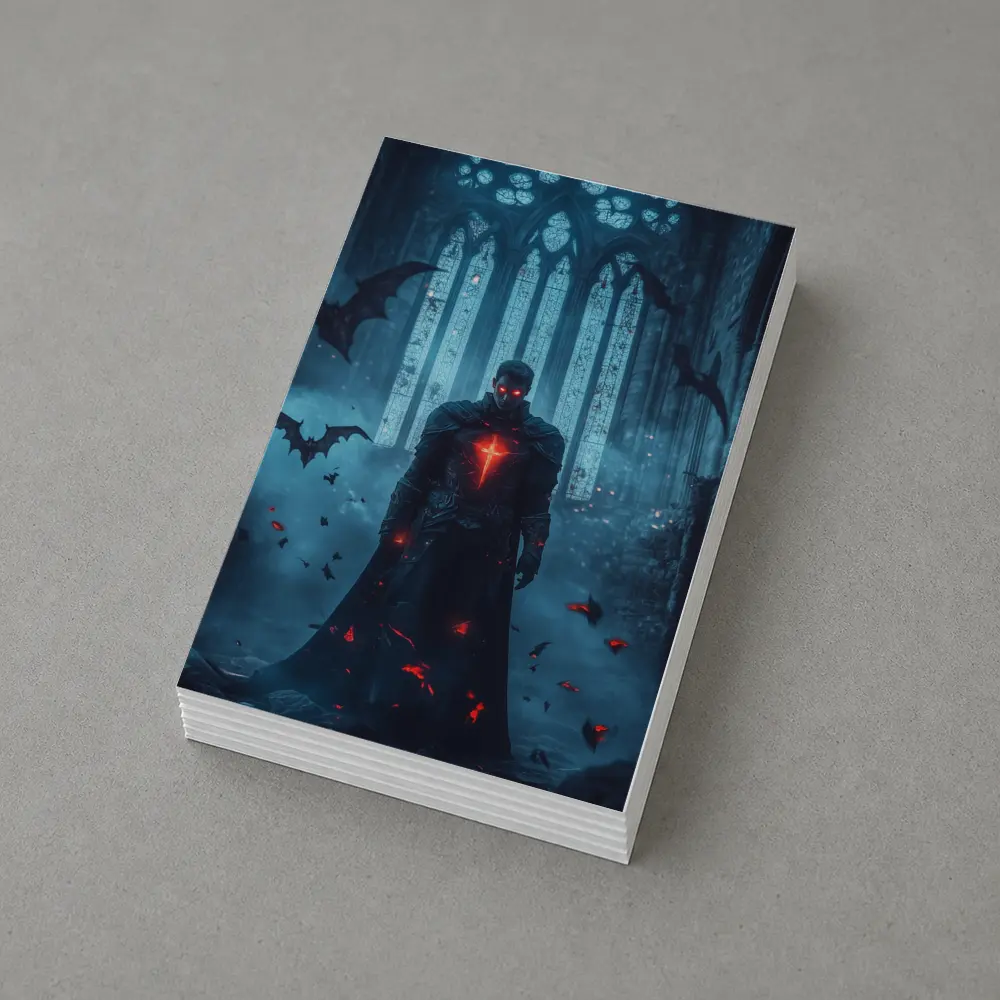 Dark Vampire Knight Gothic Cathedral Bats – Postcards