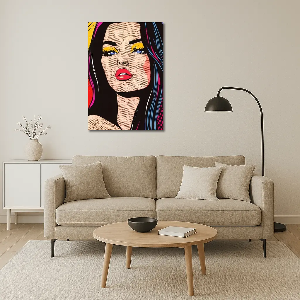 Pop Art Woman Bold Colorful Comic Style – Wall Art