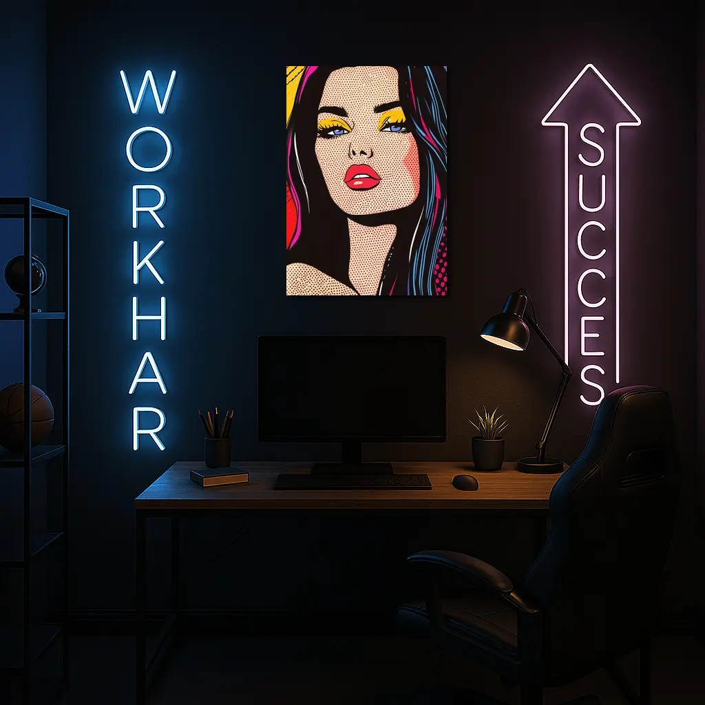 Pop Art Woman Bold Colorful Comic Style – Wall Art