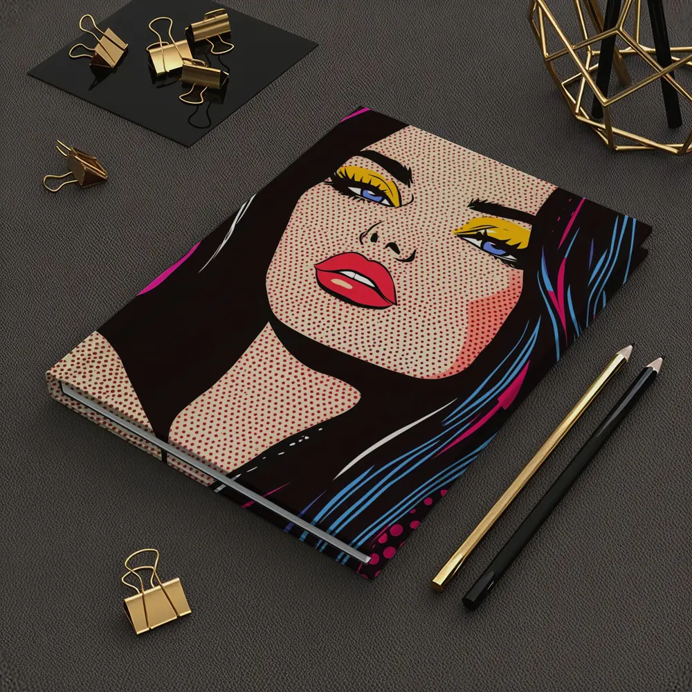 Pop Art Woman Bold Colorful Comic Style – Notebooks