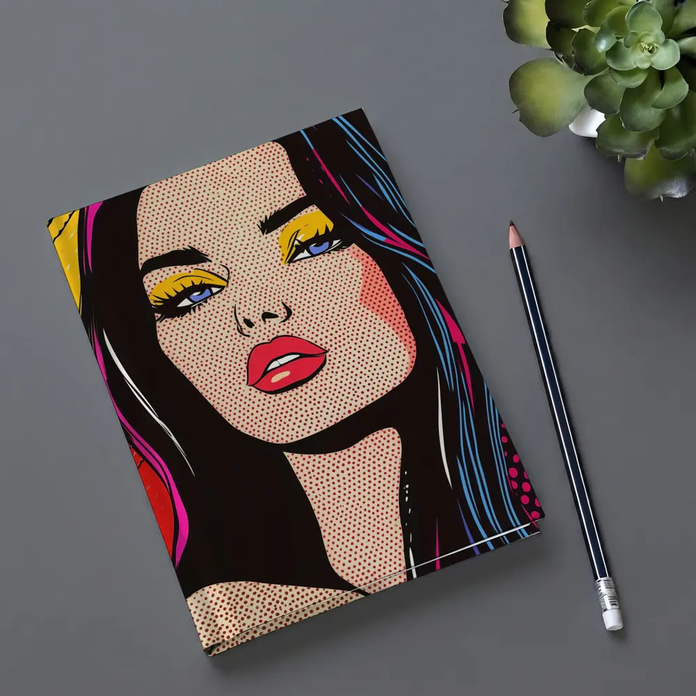 Pop Art Woman Bold Colorful Comic Style – Notebooks