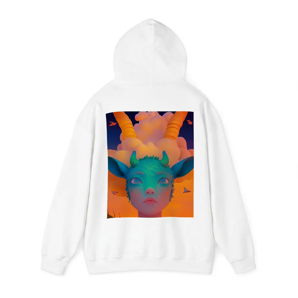 Fantasy Creature Girl Sunset Sky Art – Hoodies