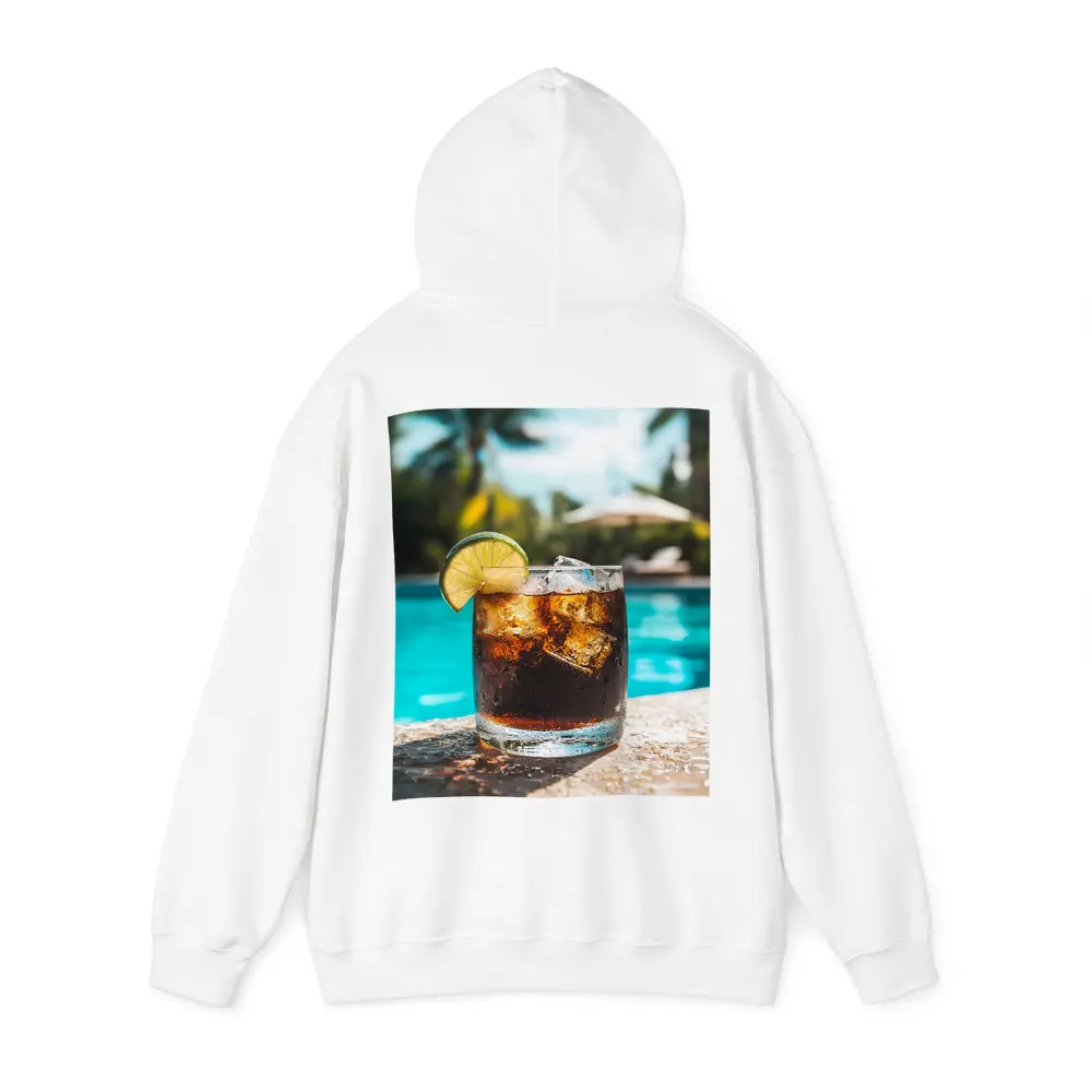 Dark Rum Cola Drink Poolside Tropical Setting – Hoodies