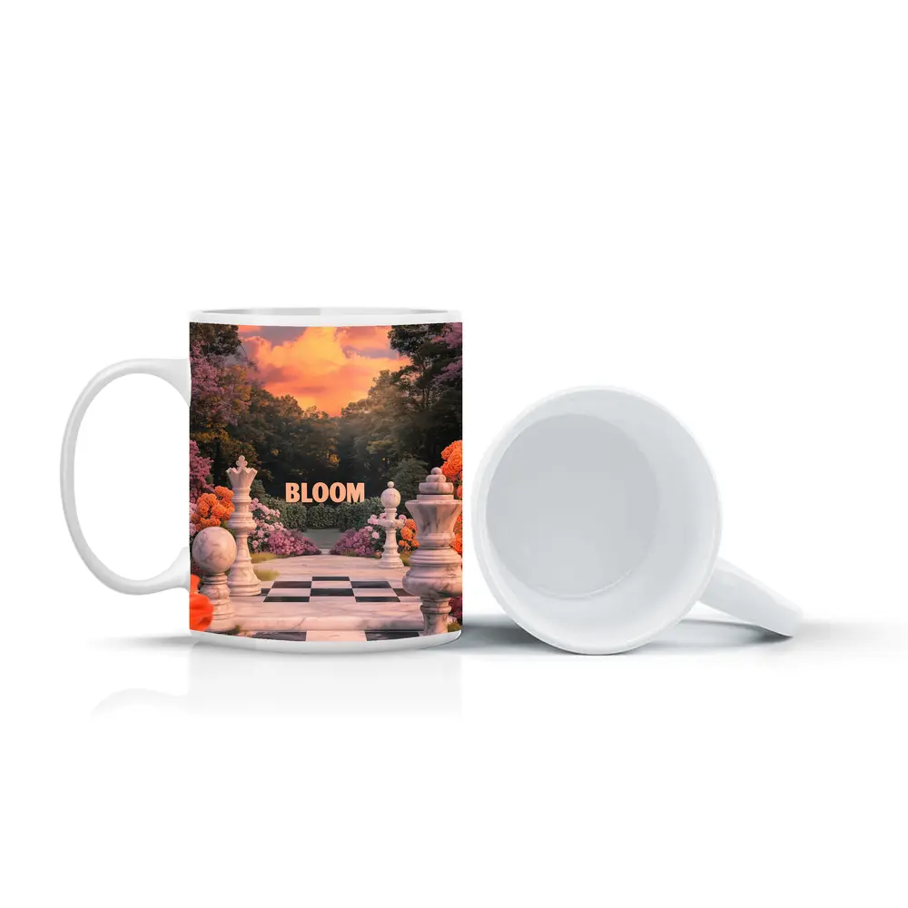 Bloom Chess Garden Surreal Floral Fantasy – Mugs