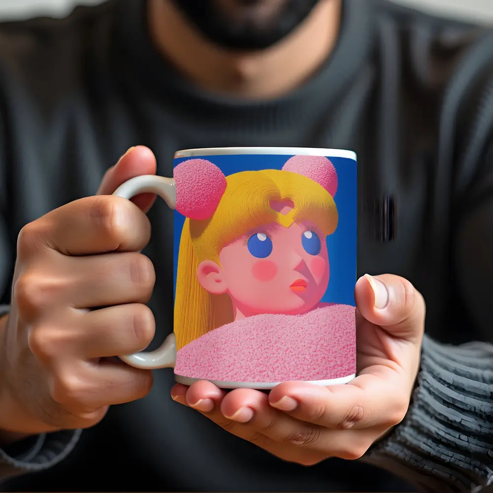 Sailor Moon Pink Anime Girl Blue Sky – Mugs