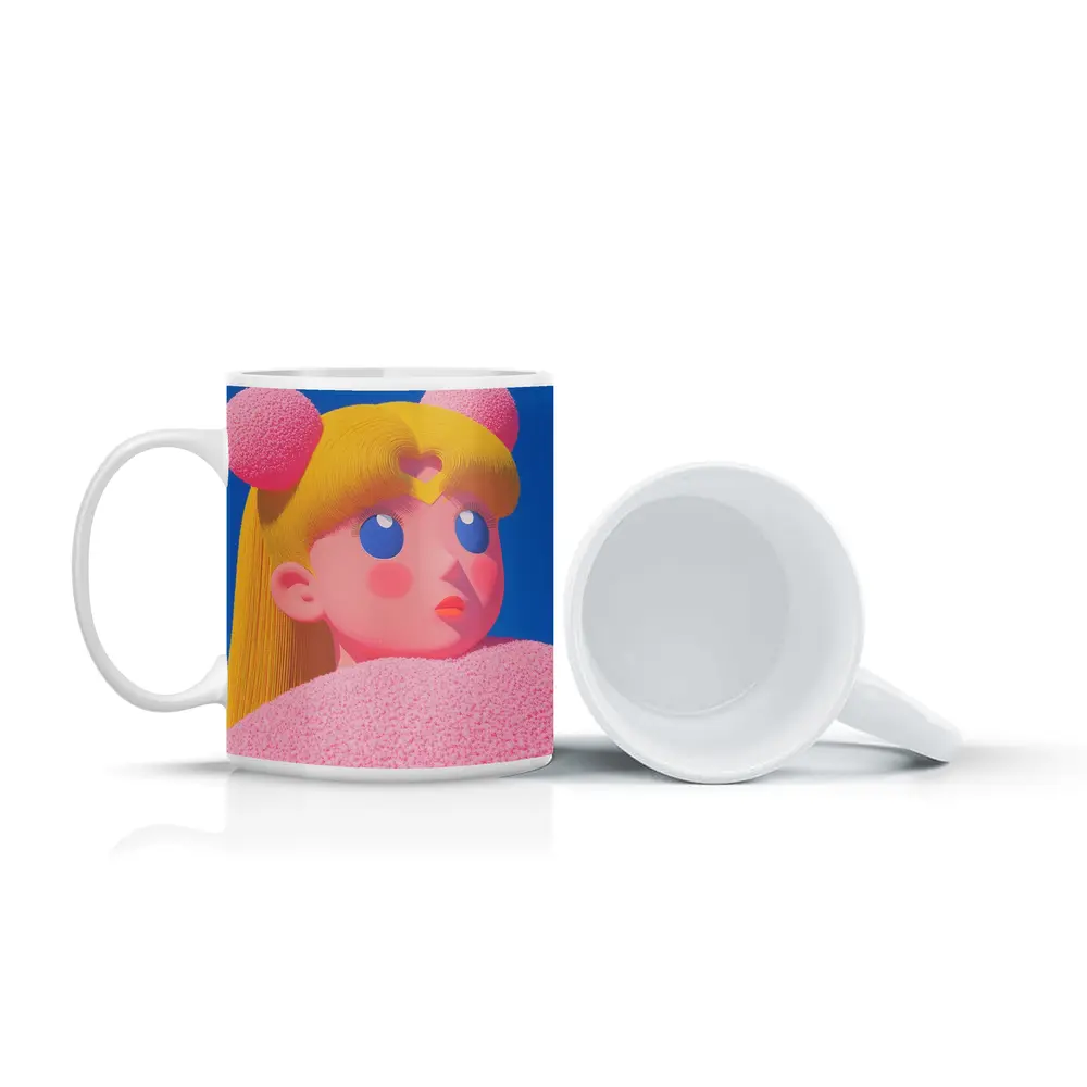 Sailor Moon Pink Anime Girl Blue Sky – Mugs