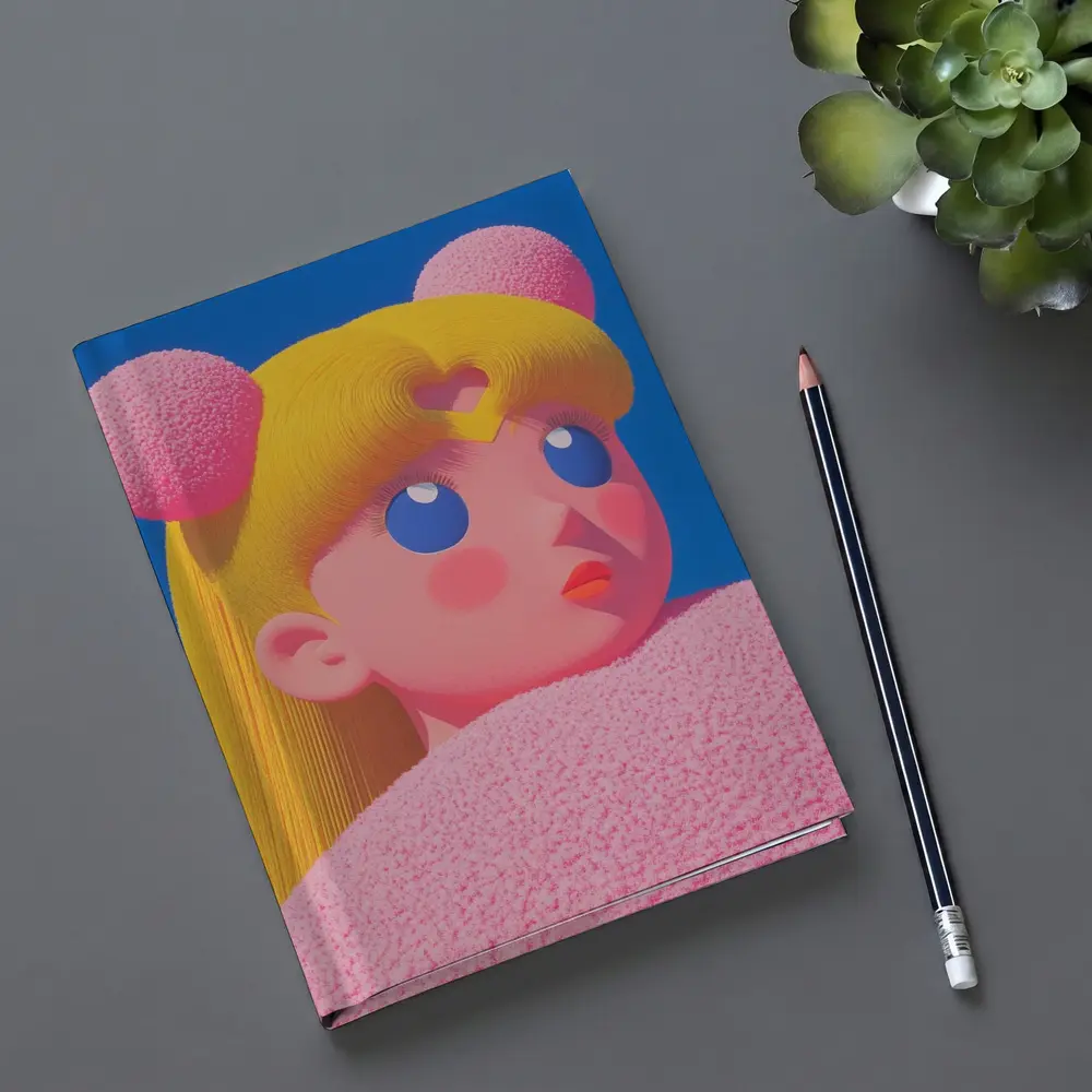 Sailor Moon Pink Anime Girl Blue Sky – Notebooks