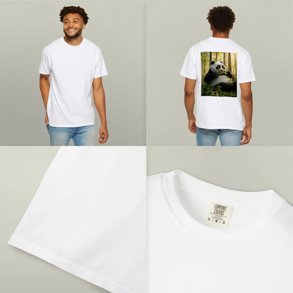 Chubby Panda Eating Bamboo Forest – T-Shirts