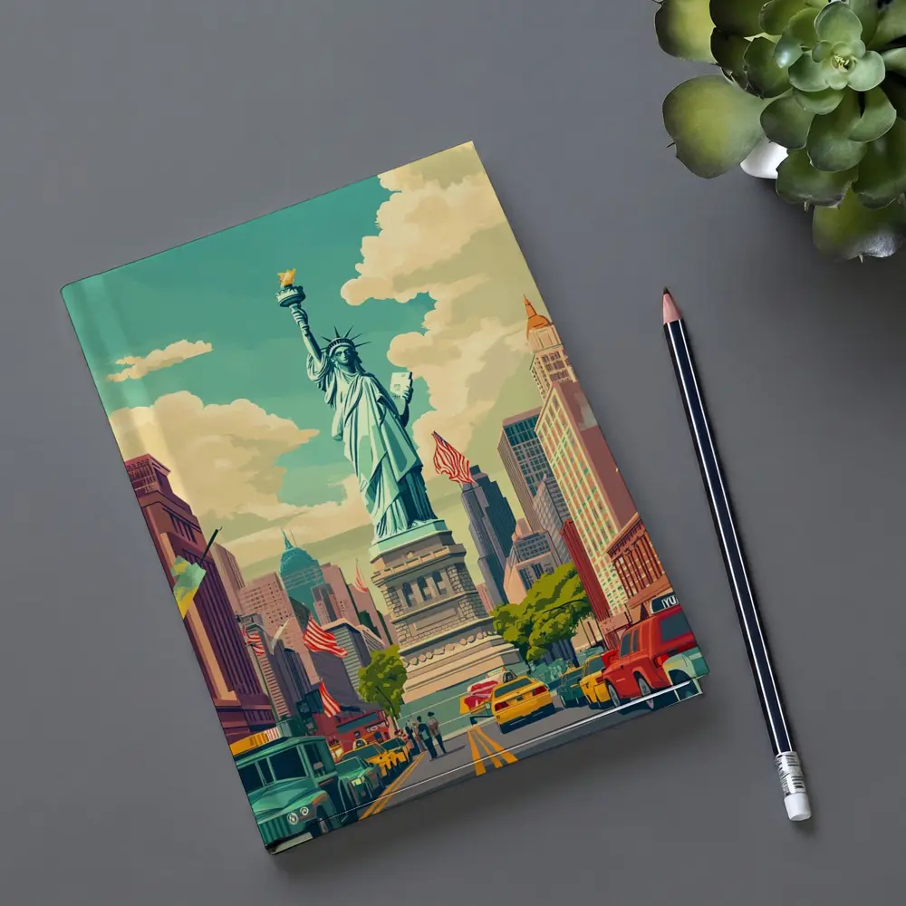 Statue of Liberty New York City Retro Art – Notebooks