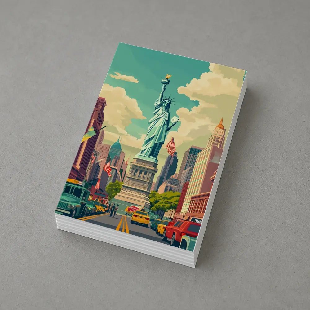 Statue of Liberty New York City Retro Art – Postcards
