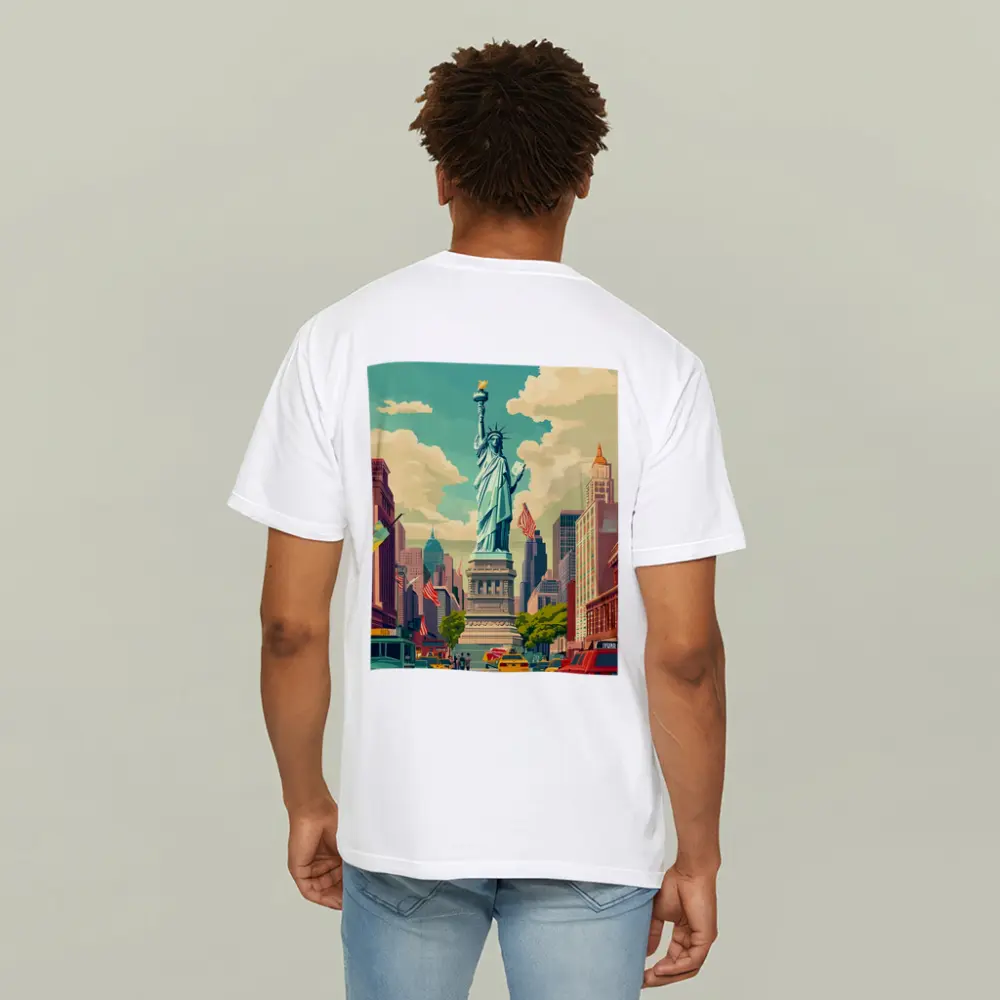 Statue of Liberty New York City Retro Art – T-Shirts