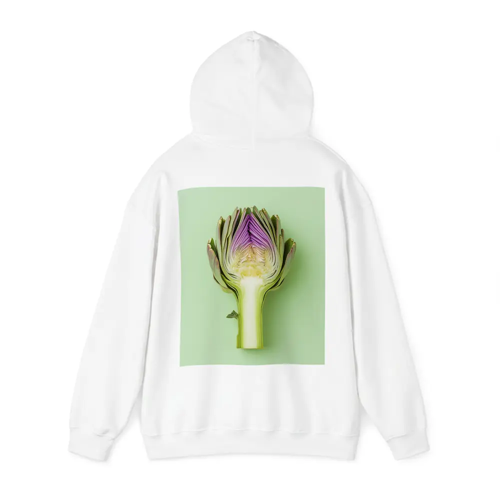 Artichoke Cross Section on Mint Green Background – Hoodies