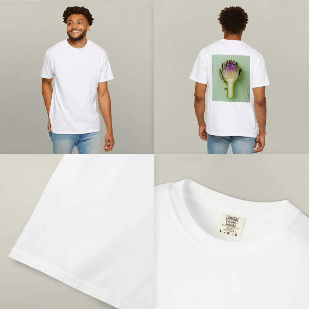 Artichoke Cross Section on Mint Green Background – T-Shirts