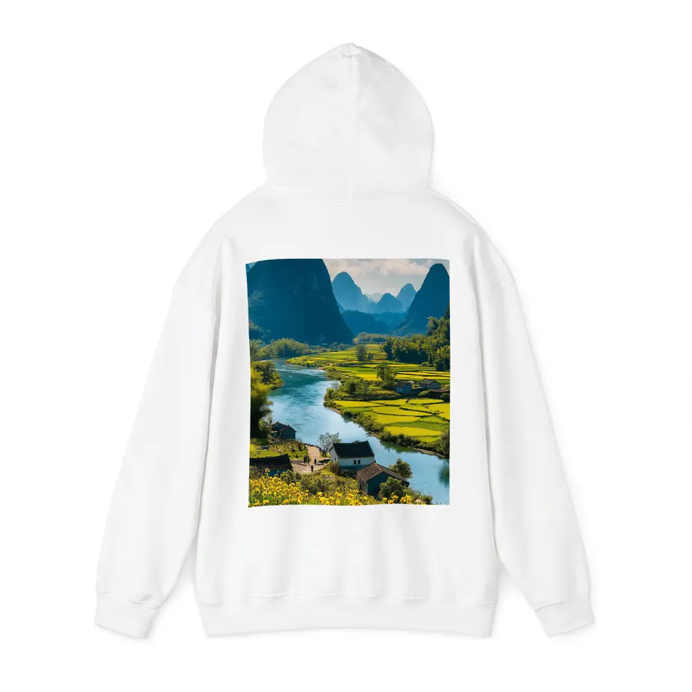 China River Valley Rice Fields Mountain Landscape – Hoodies