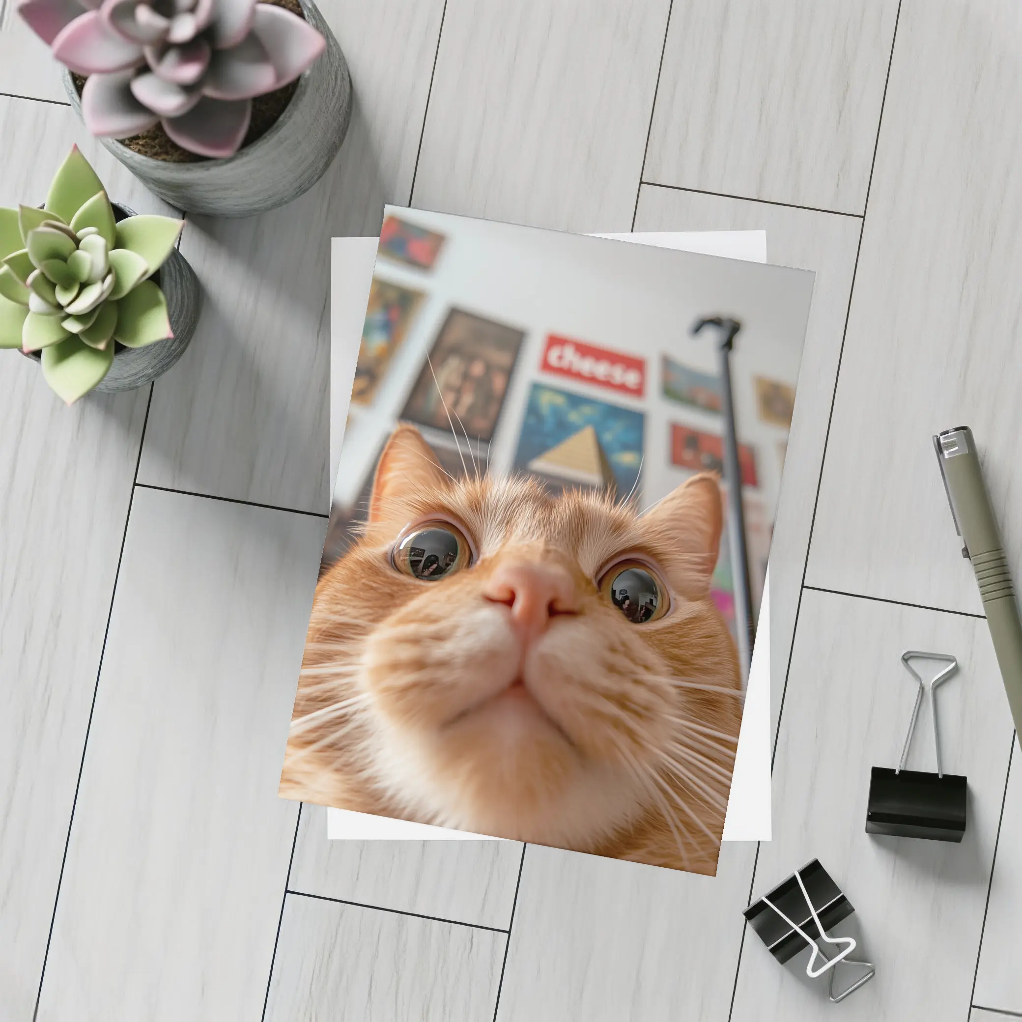 Orange Tabby Cat Close Up Selfie – Postcards