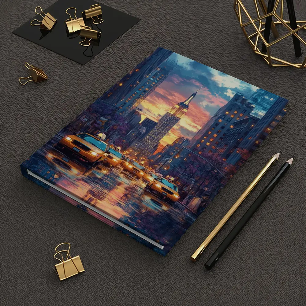 New York City Empire State Building Sunset Street – Notebooks