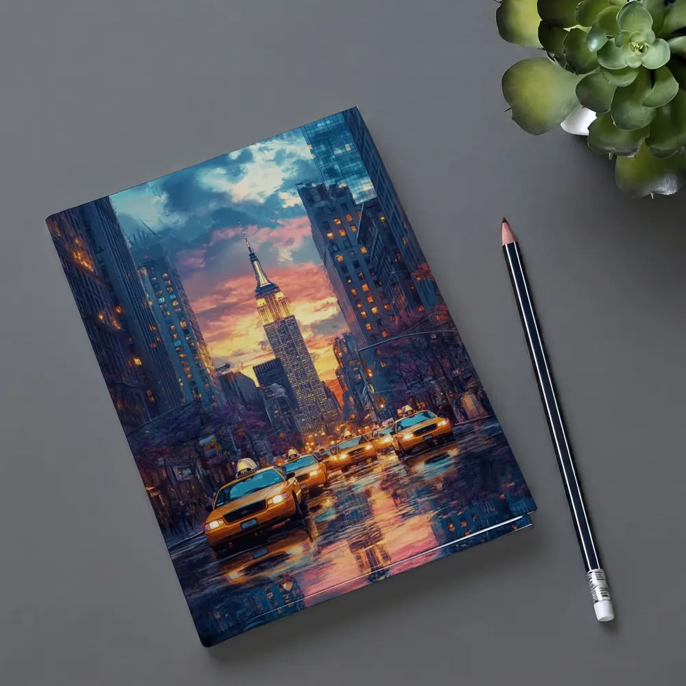 New York City Empire State Building Sunset Street – Notebooks