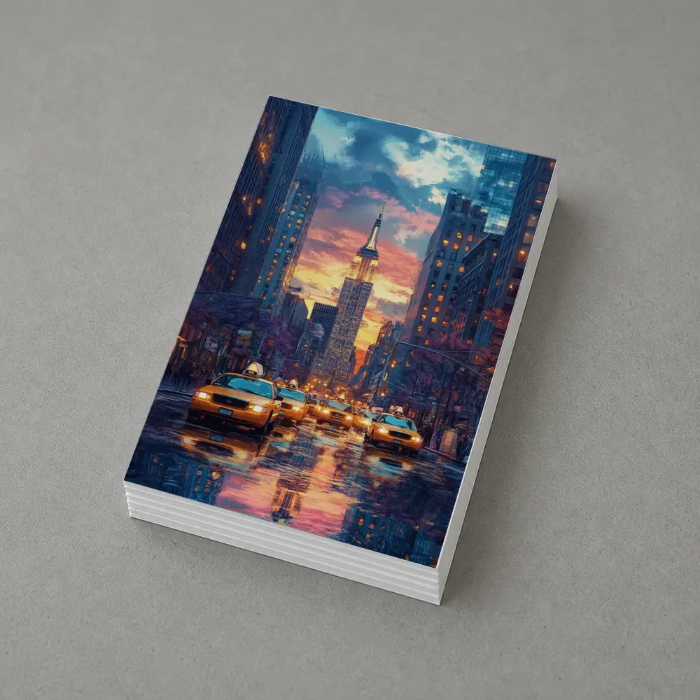 New York City Empire State Building Sunset Street – Postcards