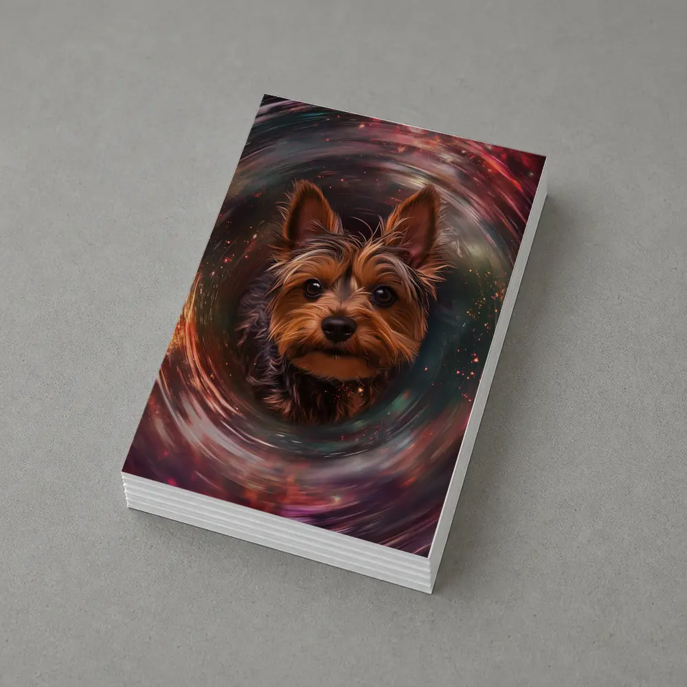 Yorkshire Terrier Swirling Cosmic Galaxy Portrait – Postcards