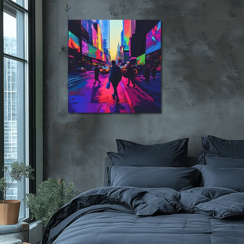 Neon Pop Art New York City Street – Wall Art