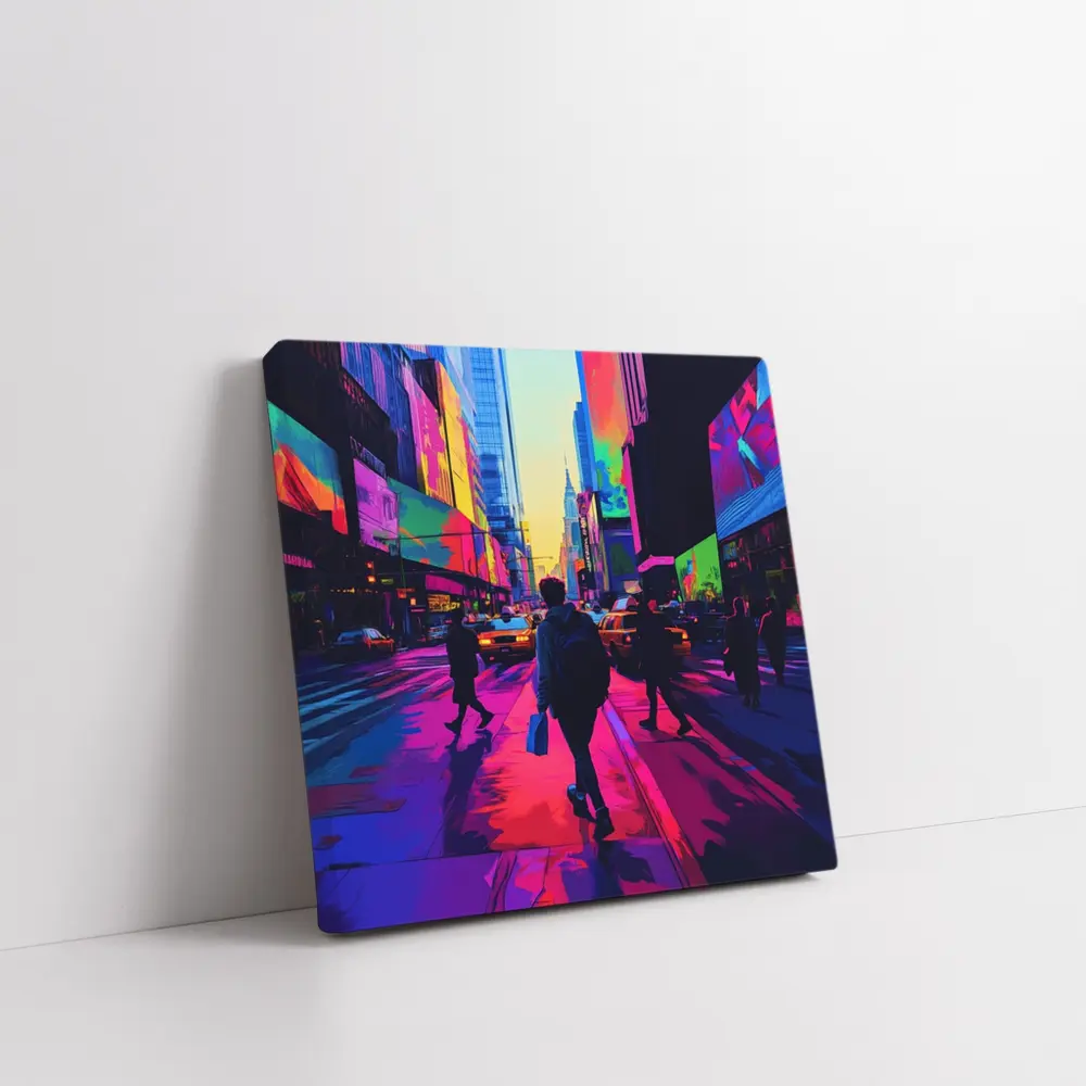 Neon Pop Art New York City Street – Wall Art