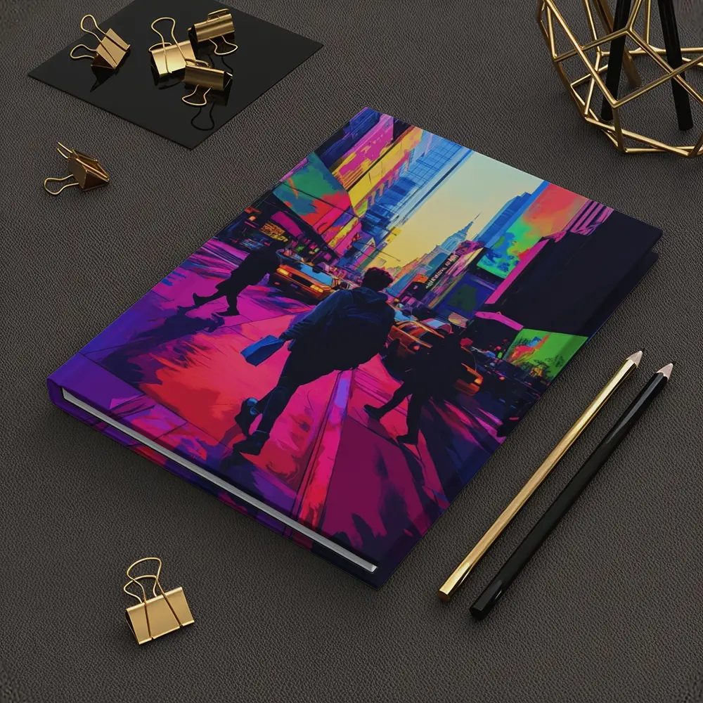 Neon Pop Art New York City Street – Notebooks