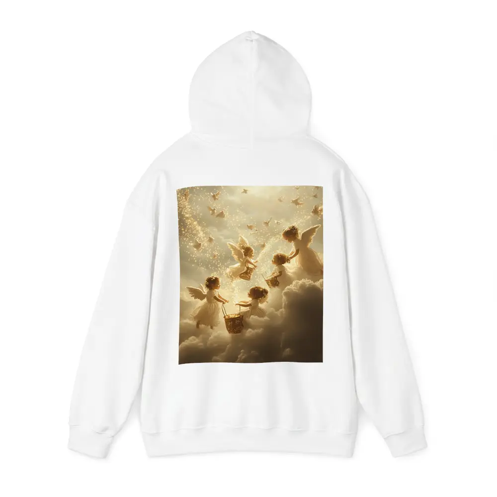Angel Children Flying Among Golden Clouds – Hoodies