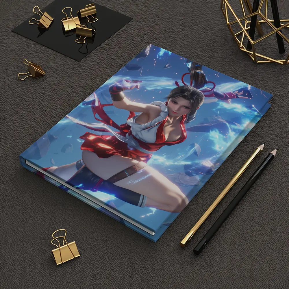 Anime Fighter Girl Blue Energy Battle – Notebooks