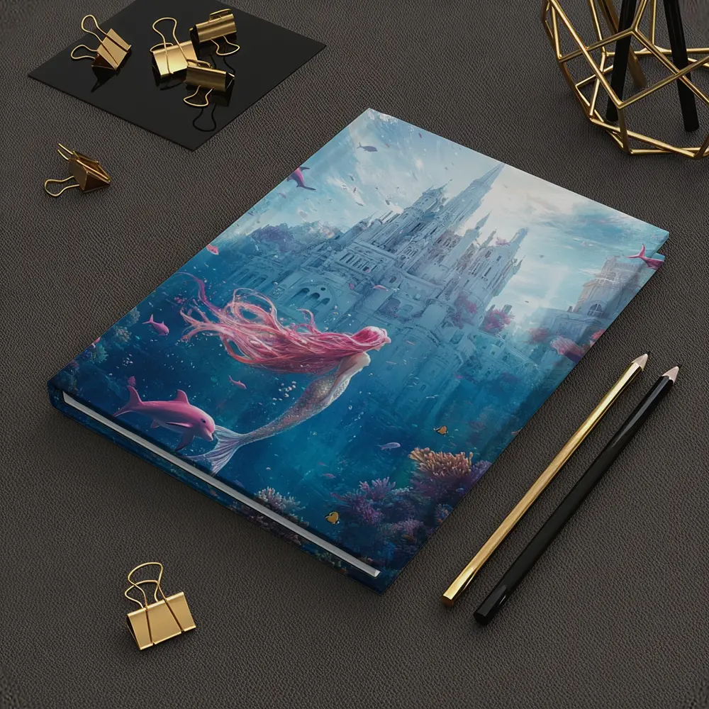 Mermaid Underwater Castle Fantasy Ocean Scene – Notebooks