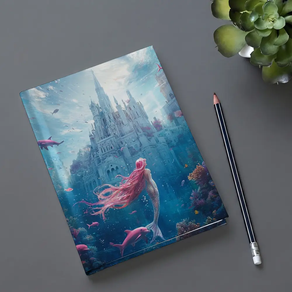 Mermaid Underwater Castle Fantasy Ocean Scene – Notebooks
