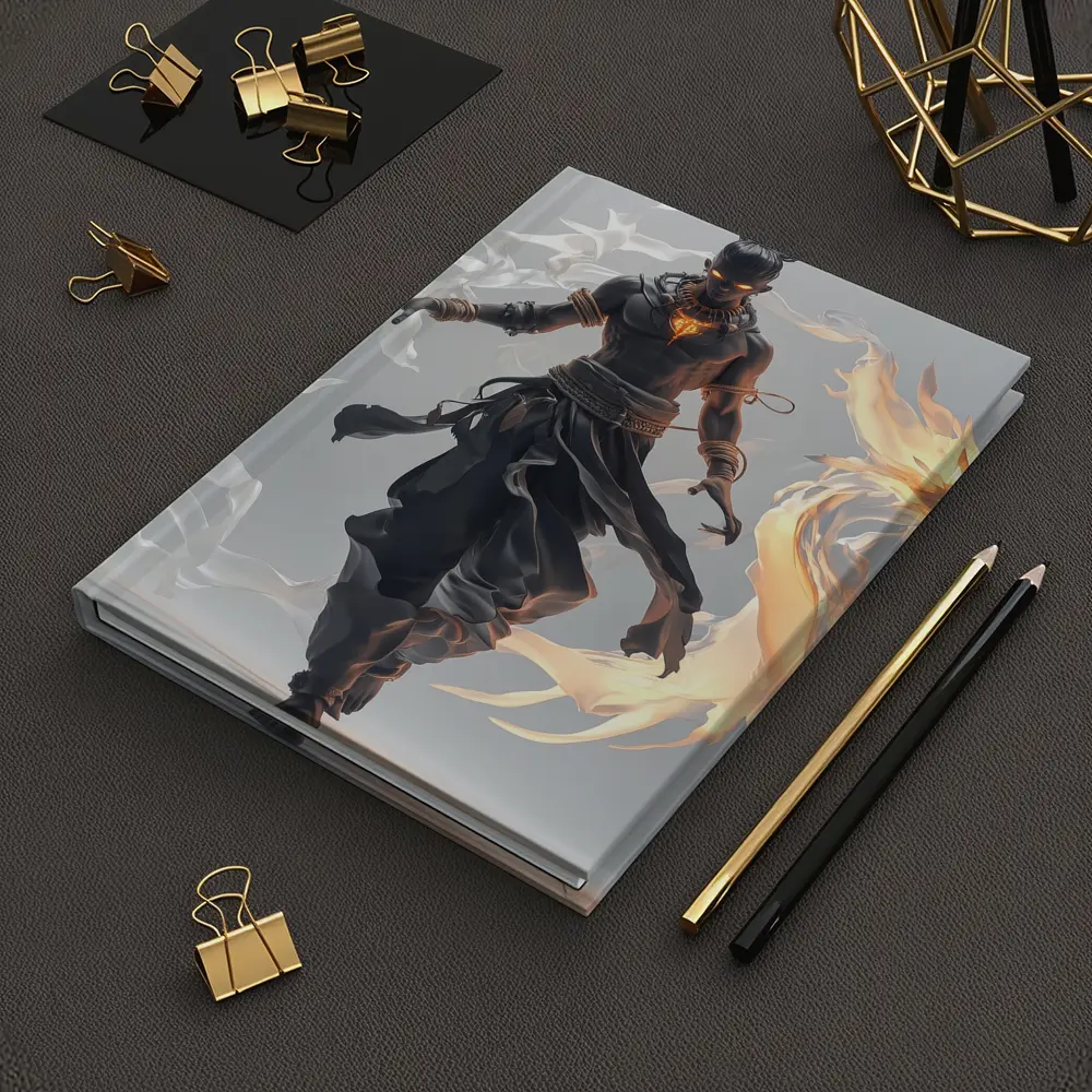 Dark Warrior Fire Dragon Fantasy Art – Notebooks