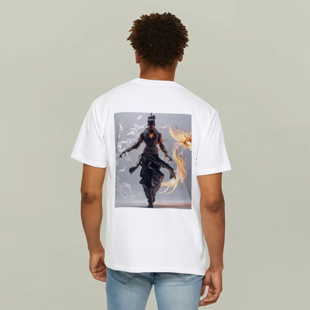 Dark Warrior Fire Dragon Fantasy Art – T-Shirts