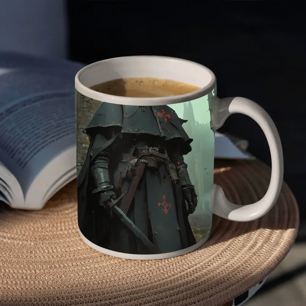Dark Knight Armor Ruined Gothic Cathedral – Mugs
