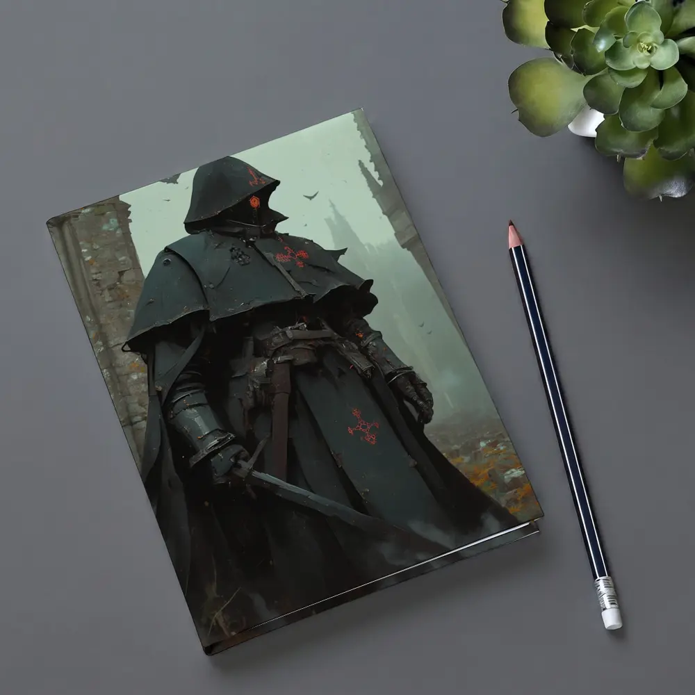 Dark Knight Armor Ruined Gothic Cathedral – Notebooks