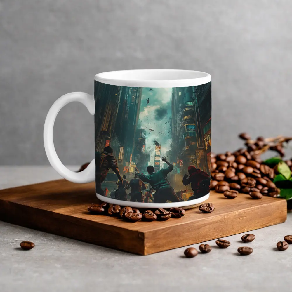 Zombie Apocalypse Urban City Street Battle – Mugs