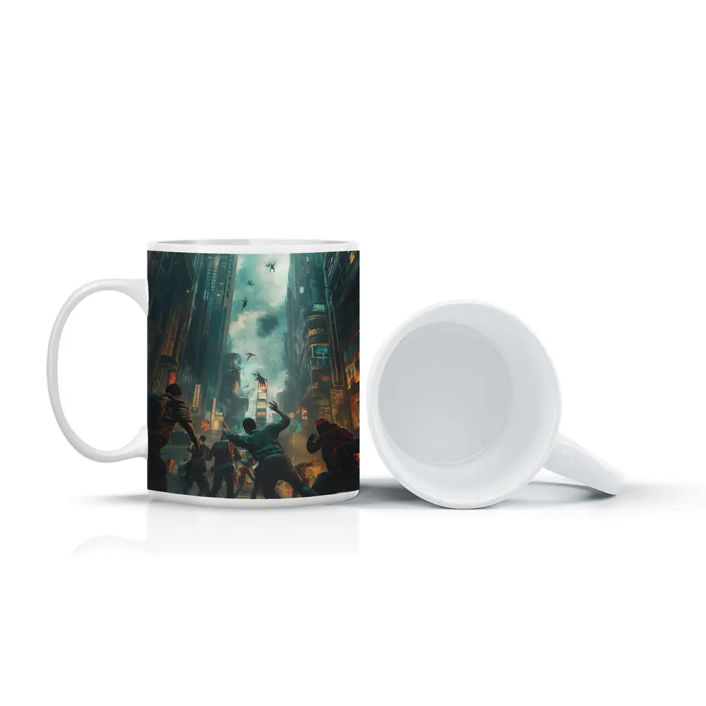 Zombie Apocalypse Urban City Street Battle – Mugs