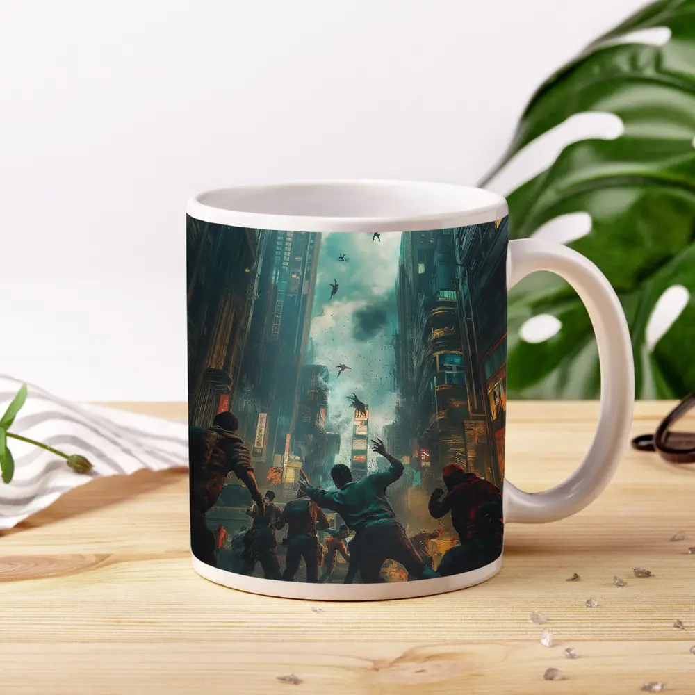 Zombie Apocalypse Urban City Street Battle – Mugs