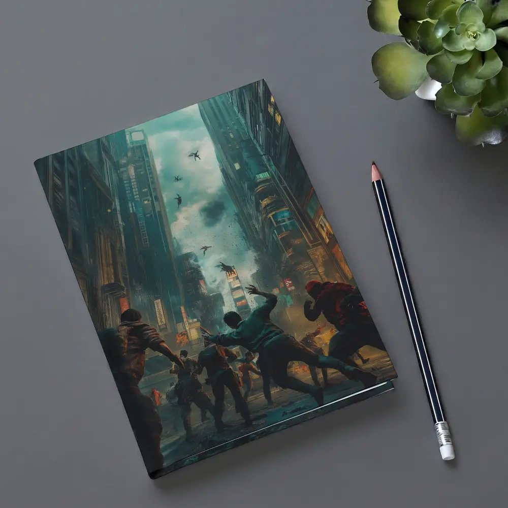 Zombie Apocalypse Urban City Street Battle – Notebooks