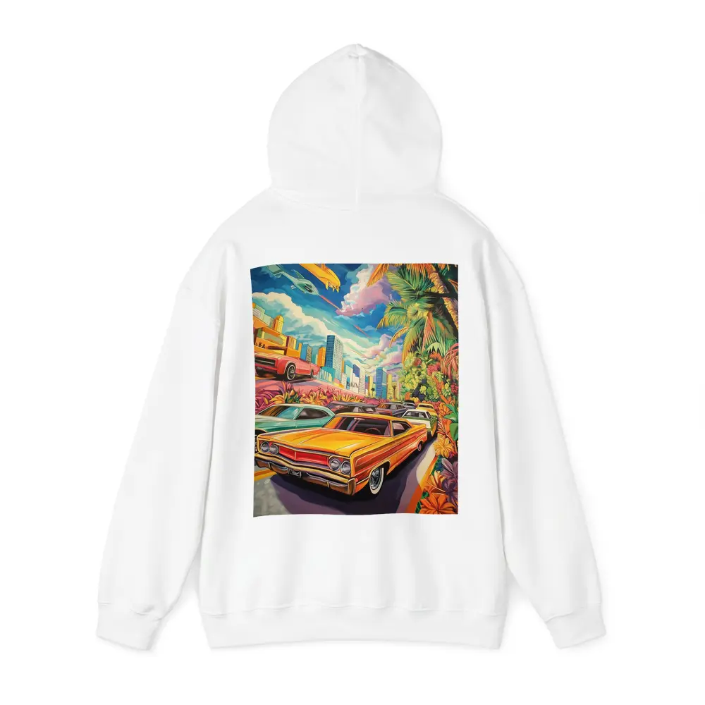 Retro Classic Cars Tropical City Pop Art – Hoodies