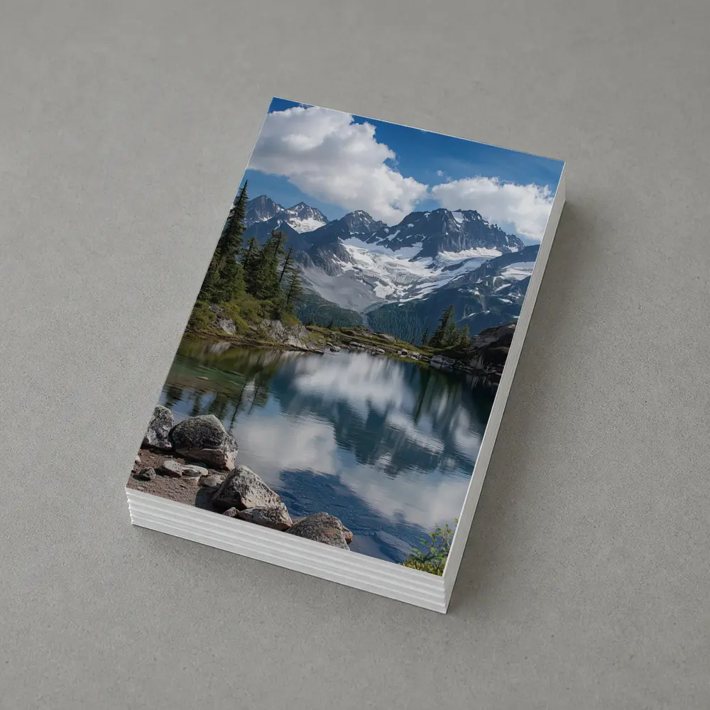 Alpine Lake Reflecting Snow Capped Mountains – Postcards