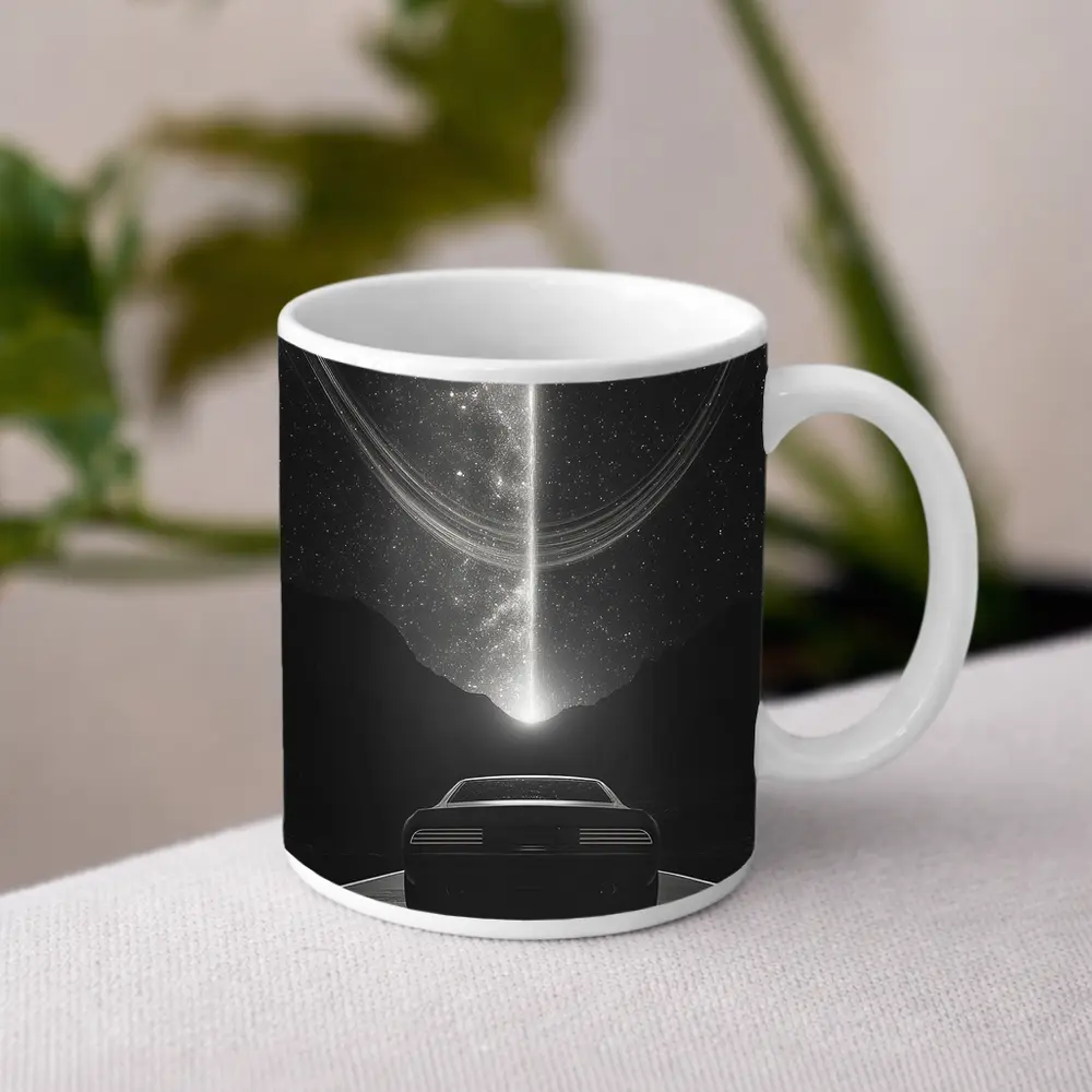 Muscle Car Night Road Cosmic Sky – Mugs