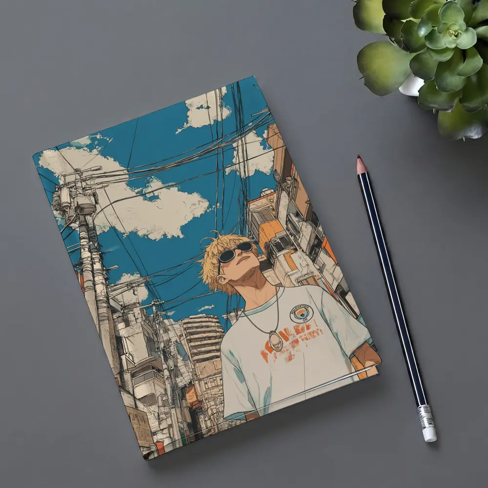 Anime Boy Tokyo Street Manga Art – Notebooks