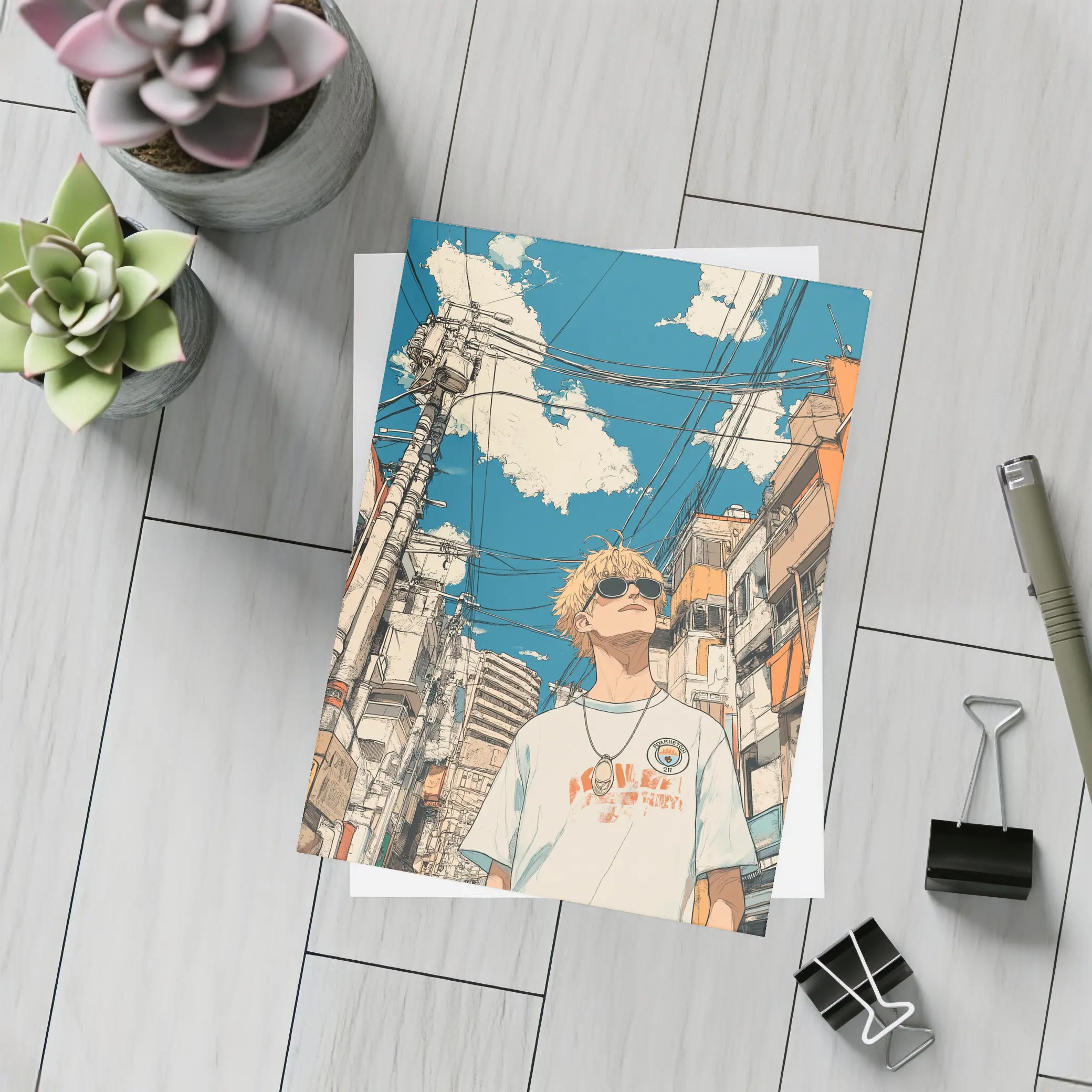 Anime Boy Tokyo Street Manga Art – Postcards