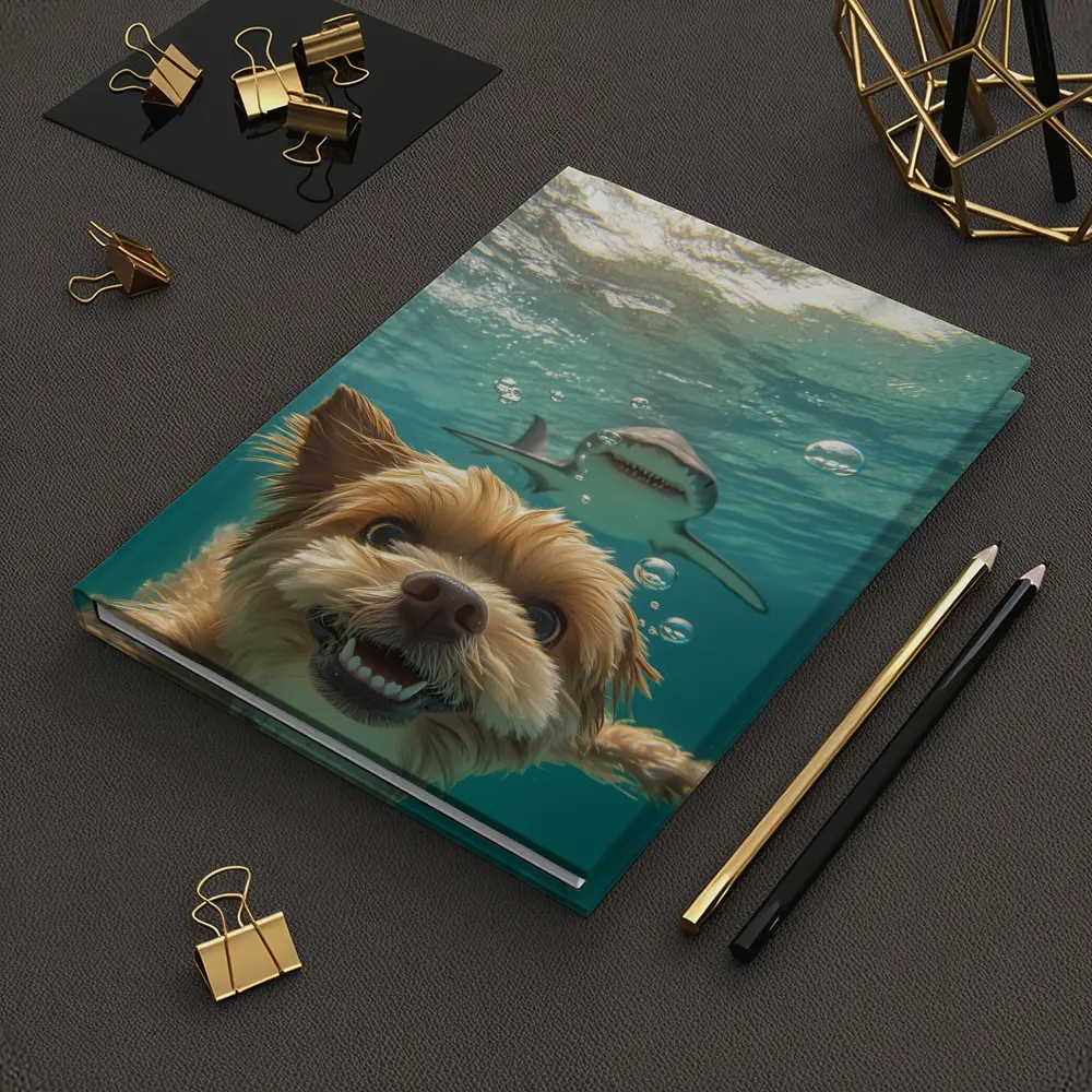 Terrier Dog Selfie Underwater With Shark – Notebooks