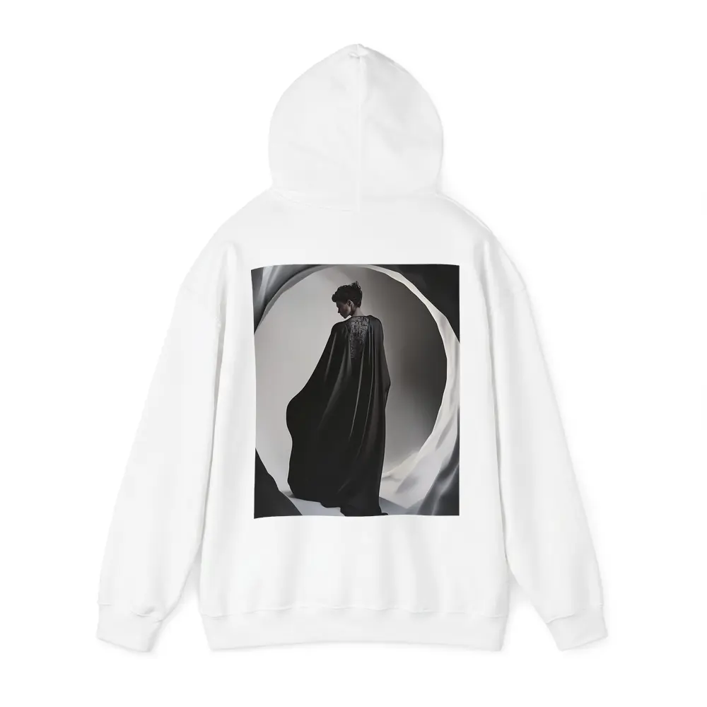 Woman Black Cape Flowing Dramatic Dark Portrait – Hoodies