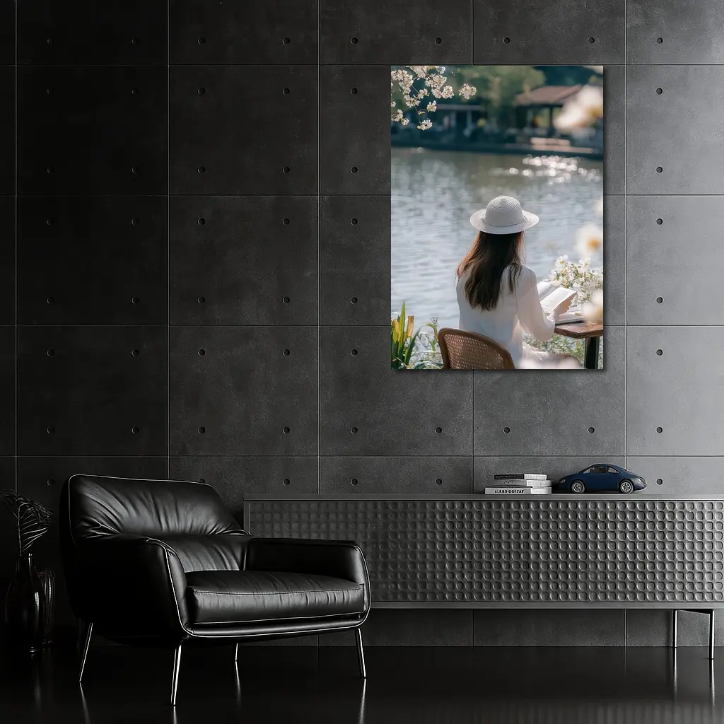 Woman Reading Book by Serene Lake – Wall Art