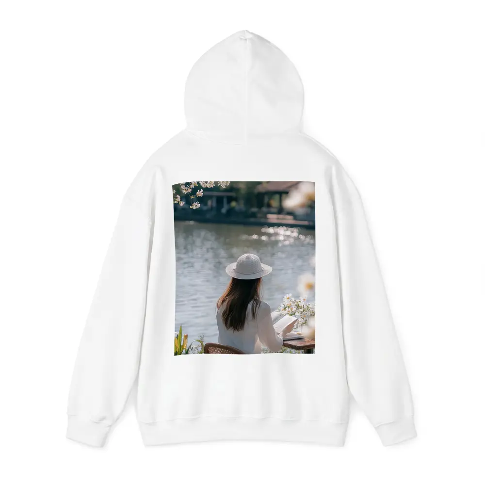 Woman Reading Book by Serene Lake – Hoodies