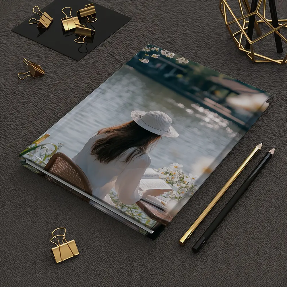 Woman Reading Book by Serene Lake – Notebooks
