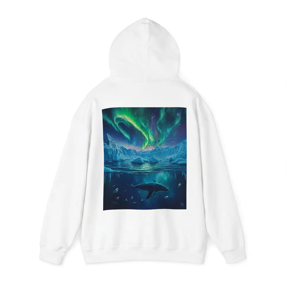 Whale Swimming Under Northern Lights Arctic – Hoodies