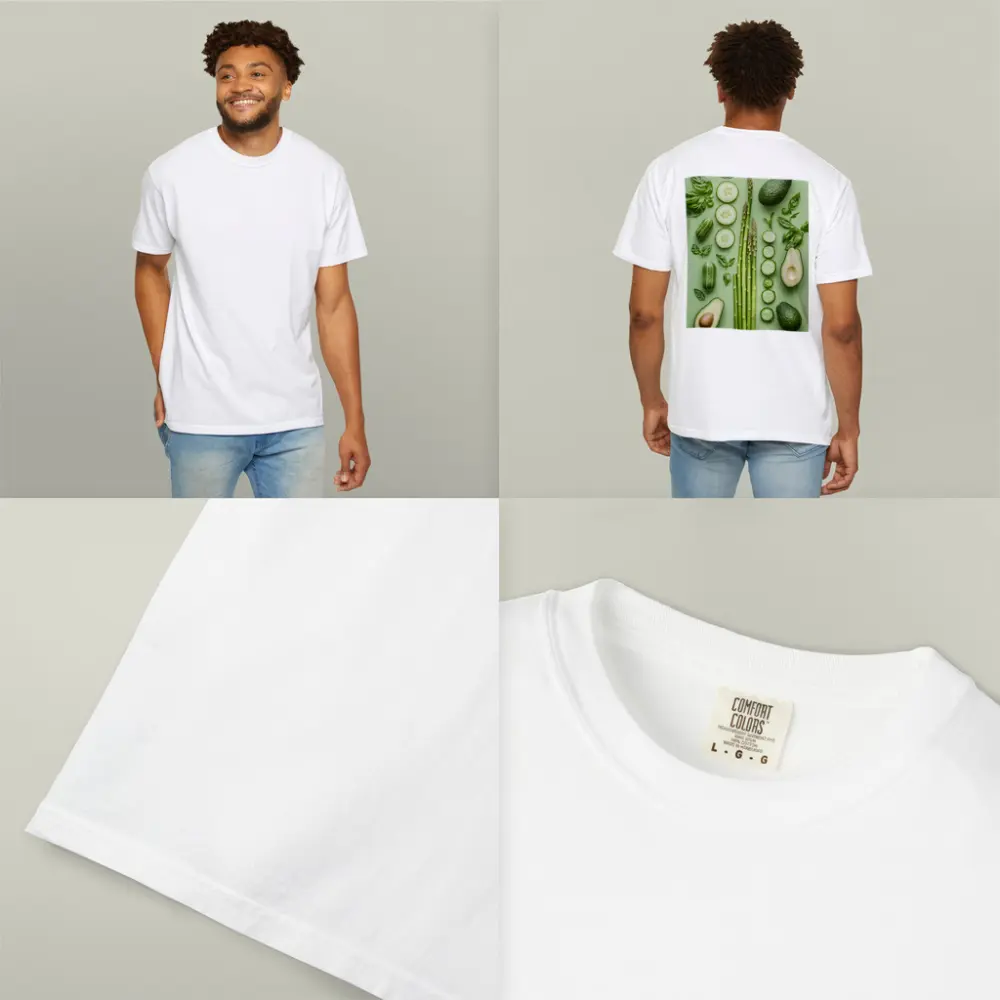 Green Vegetables Avocado Asparagus Cucumber Flat Lay – T-Shirts
